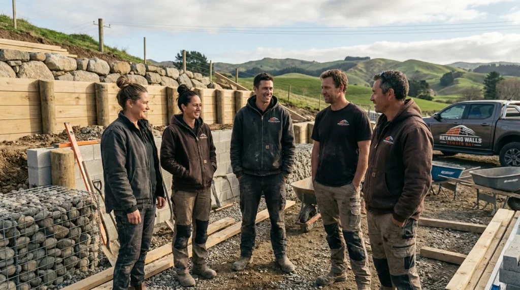 Experienced team of professionals providing retaining walls Hawkes Bay solutions.